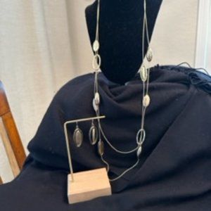 Chico's Gold Necklace and Earrings Set